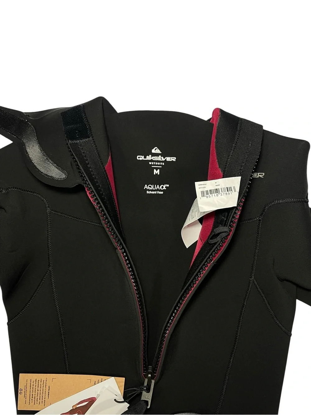 Quiksilver Everyday Sessions 5/4/3mm Back Zip Full Wetsuit Black Mens Size M NEW